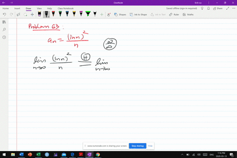 in-exercises-63-66-find-the-limit-of-the-sequence-using-lhopitals-rule-a_nfracln-n2n