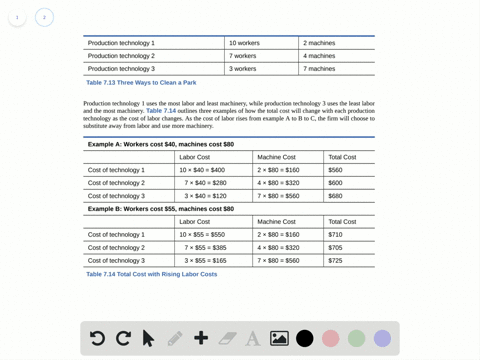 return-to-the-problem-explained-in-table-713-and-table-714-if-the-cost-of-labor-remains-a-40-but-the