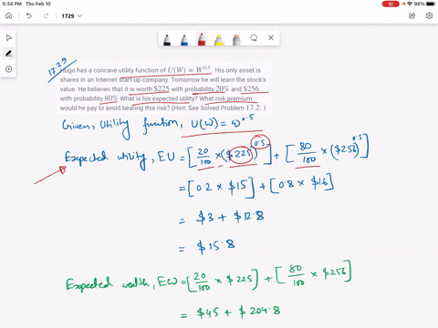hugo-has-a-concave-utility-function-of-uww05-his-only-asset-is-shares-in-an-internet-start-up-compan