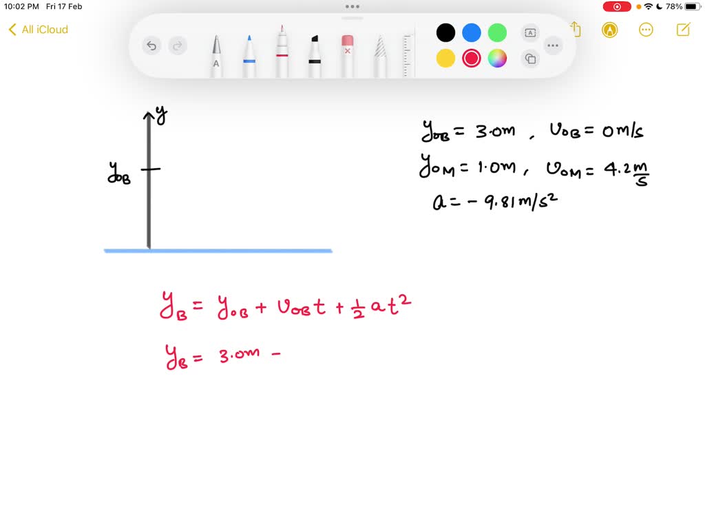 ⏩SOLVEDBernardo steps off a 3.0mhigh diving board and drops to