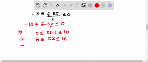 graph-the-solution-set-and-write-it-using-interval-notation-5-leq-frac6-5-x2-leq-0-2