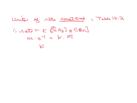 what-are-the-units-of-the-rate-constant-for-each-of-the-reactions-in-table-122-2