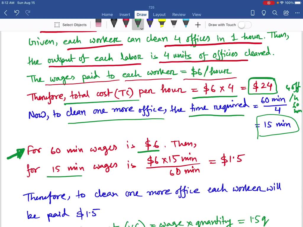 The only variable input a janitorial service firm uses to clean offices