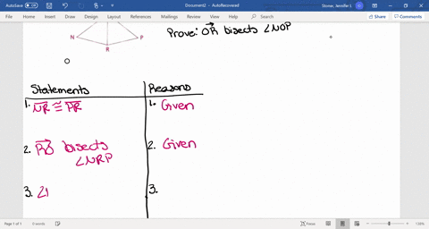 given-mathbbn-r-cong-p-roverrightarrowmathrmro-bisects-angle-mathrmnrp-prove-or-bisects-anglenop-dra