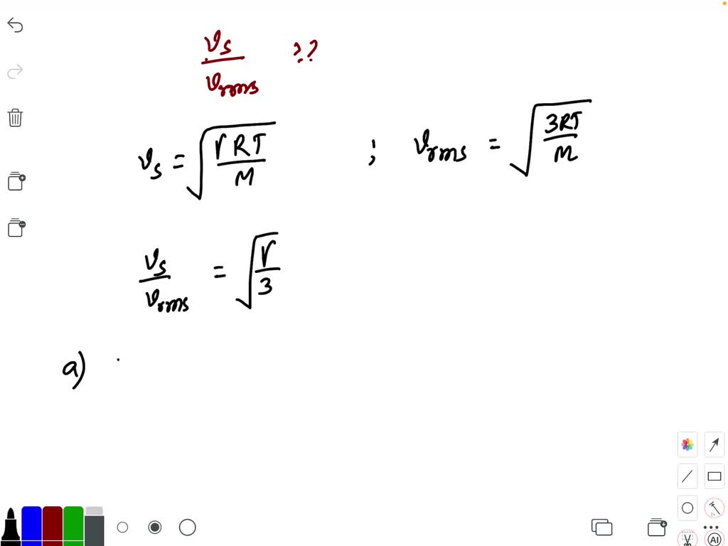 solved-calculate-the-ratio-of-the-velocity-of-sound-in-a-gas-to-the-rms