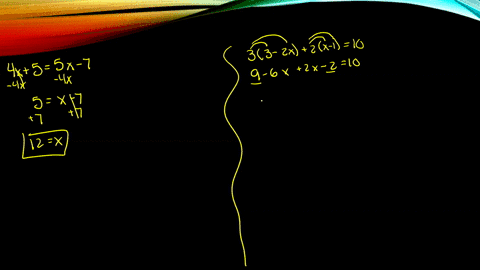 solve-each-of-the-following-equations-leave-your-answer-as-a-fraction-if-necessary-a-4-x55-x-7-b-33-