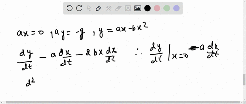 a-particle-moves-according-to-the-equation-ya-x-b-x2-only-gravitation-field-is-present-find-the-init