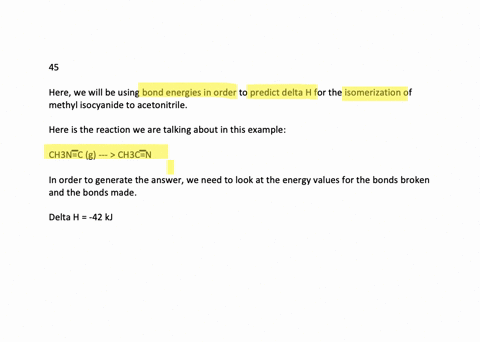 use-bond-energies-to-predict-delta-h-for-the-isomerization-of-methyl-isocyanide-to-acetonitrile-math