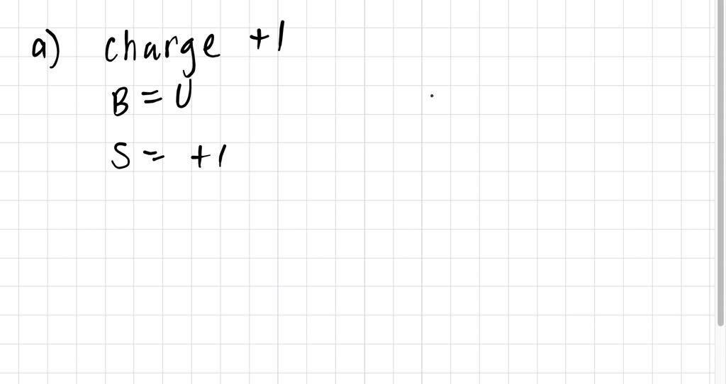 Solved:find A Possible Combination Of Quarks That Gives The Correct Values  For Electric Charge, Baryon Number, And Strangeness For (A) K^{+} And (B)  K^{0} . Solved:find A Possible Combination Of Quarks That Gives The Correct Values  For Electric Charge, Baryon Number, And Strangeness For (A) K^{+} And (B)  K^{0} .