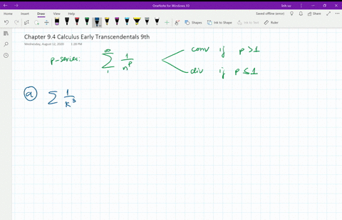 for-each-given-p-series-identify-p-and-determine-whether-the-series-converges-text-a-sum_k1infty-fra