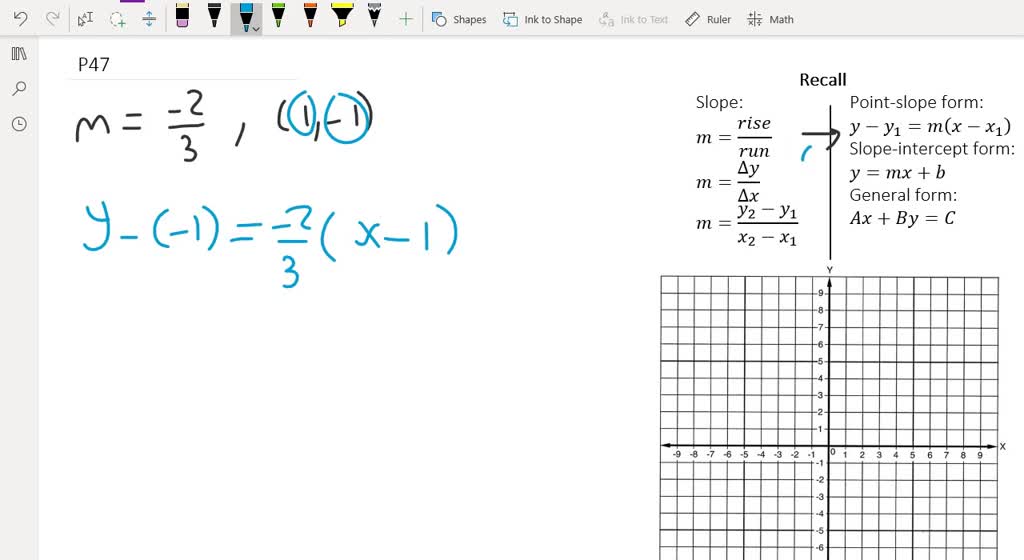 SOLVED:Find an equation for the line with the given properties. Express ...