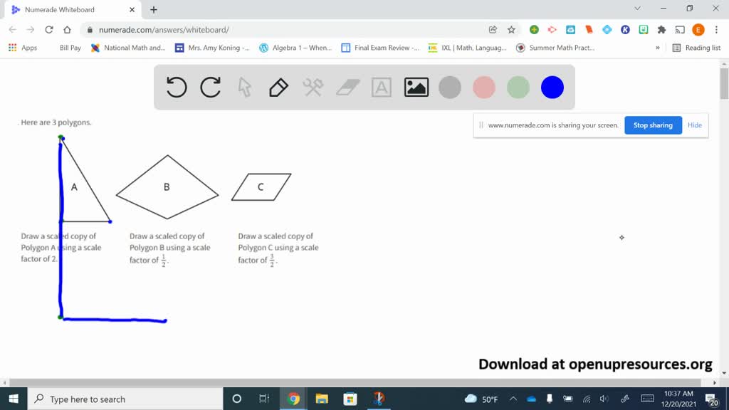 SOLVEDHere are three polygons. a. Draw a scaled copy of Polygon A with