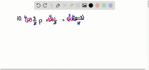 solve-the-equations-by-first-clearing-the-fractions-see-example-1-frac32-pfrac13frac2-p-34