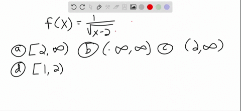 on-which-of-the-following-intervals-is-fxfrac1sqrtx-2-continuous-beginarraylllltext-a-2infty-text-b-