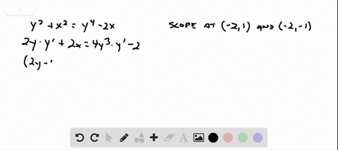 find-the-slope-of-the-curve-at-the-given-points-y2x2y4-2-x-text-at-21-text-and-2-1-2