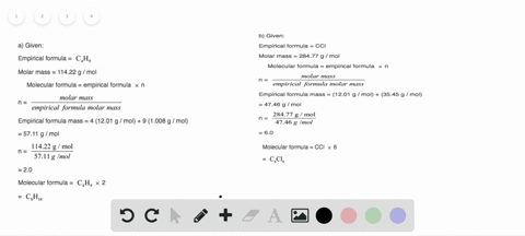 the-molar-mass-and-empirical-formula-of-several-compounds-are-listed-find-the-molecular-formula-of-e