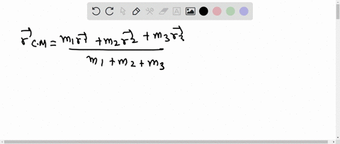 the-position-vectors-of-three-particles-of-mass-m_11-mathrmkg-m_22-mathrmkg-and-m_33-mathrmkg-are-ve