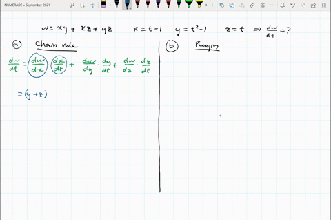 find-d-w-d-t-a-by-using-the-appropriate-chain-rule-and-b-by-converting-w-to-a-function-of-t-before-5
