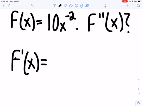 find-the-second-derivative-of-the-given-function-fx10-x-2