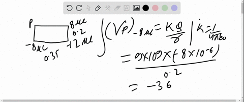 in-figure-18-10-find-the-electric-potential-at-point-p-due-to-the-grouping-of-charges-at-the-other-c
