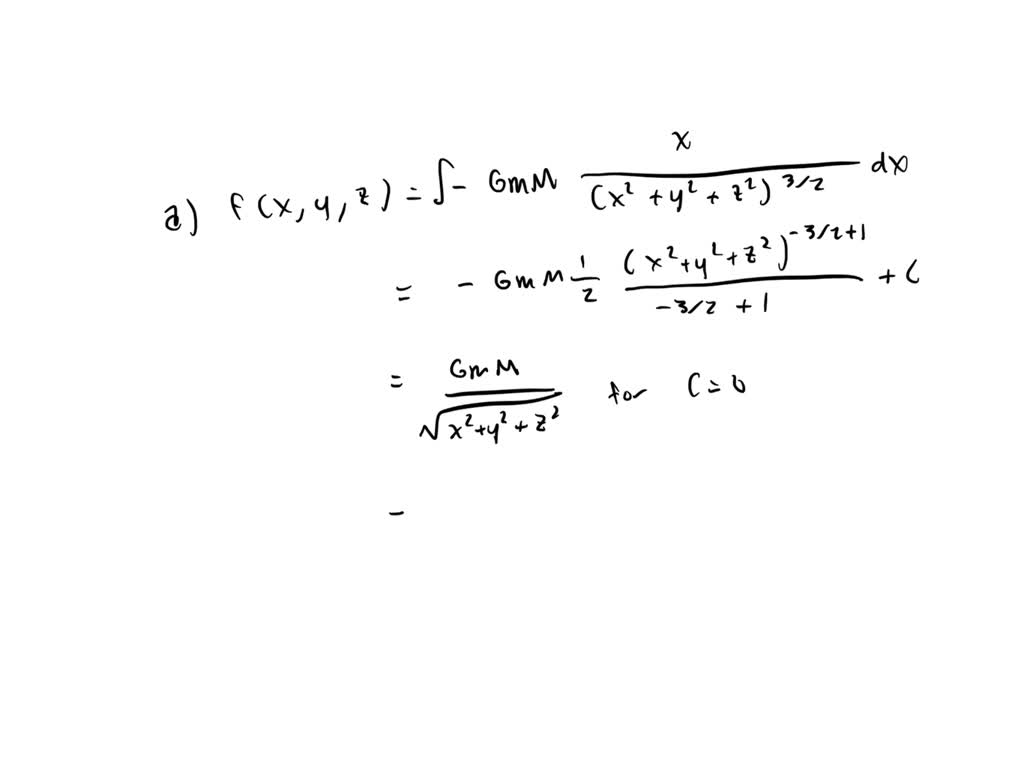 Solved Campo Gravitacional A Encuentre Una Función Potencial Para El Campo Gravitacional 𝐅 G