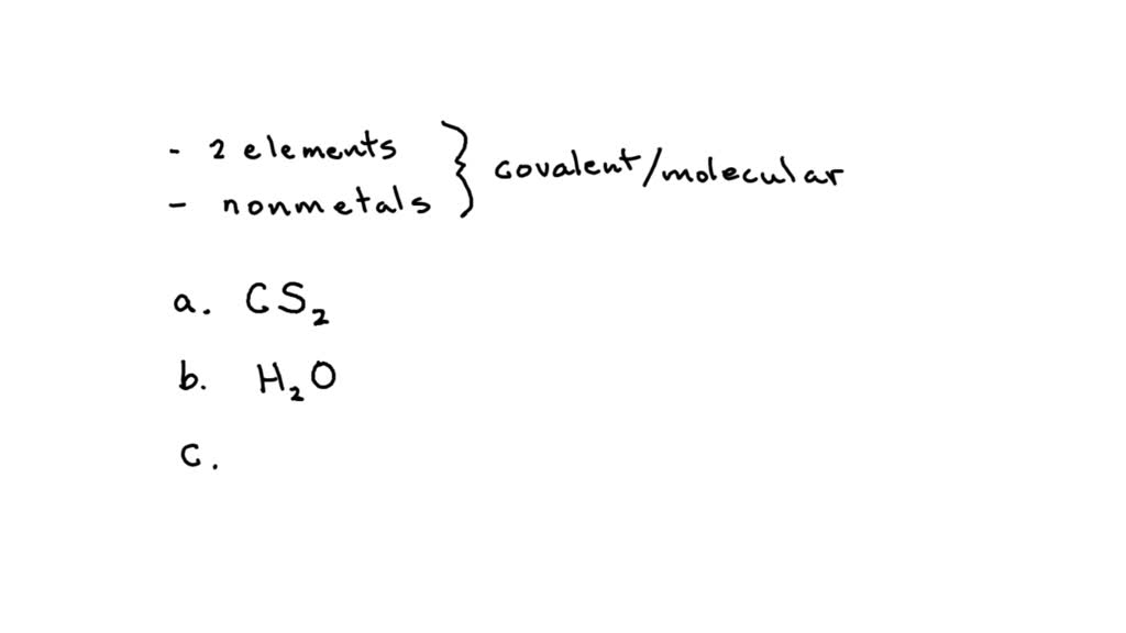 SOLVED Write the formula for each of the following binary compounds of