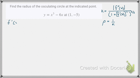 find-the-radius-of-the-osculating-circle-at-the-indicated-point-yx3-6-x-text-at-1-5