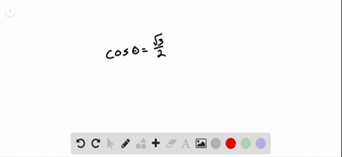 find-the-measure-of-the-acute-angle-theta-for-which-the-sine-or-cosine-is-given-cos-thetafracsqrt32