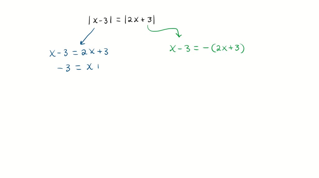 SOLVED:Solve each absolute value equation for x.