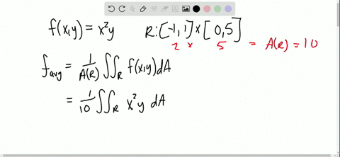 SOLVED:The average value of a function f(x, y) over a rectangle R is ...