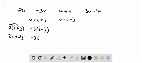 operations-with-vectors-find-2-mathbfu-3-mathbfv-mathbfumathbfv-and-3-mathbfu-4-mathbfv-for-the-gi-6