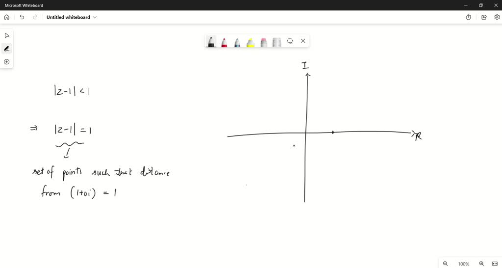 ⏩SOLVED:Describe geometrically the set of points in the complex… | Numerade