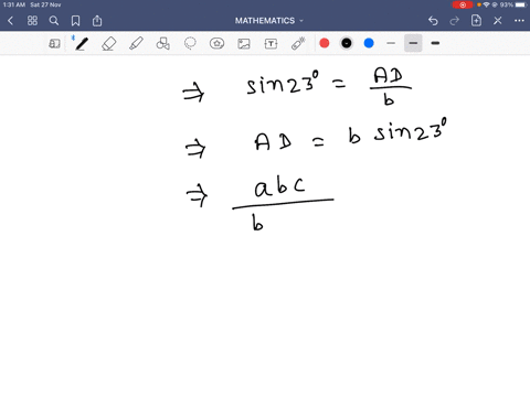 in-a-triangle-a-b-c-a-d-is-the-altitude-from-a-given-bc-angle-c23circ-and-a-dfraca-b-cb2-c2-then-ang