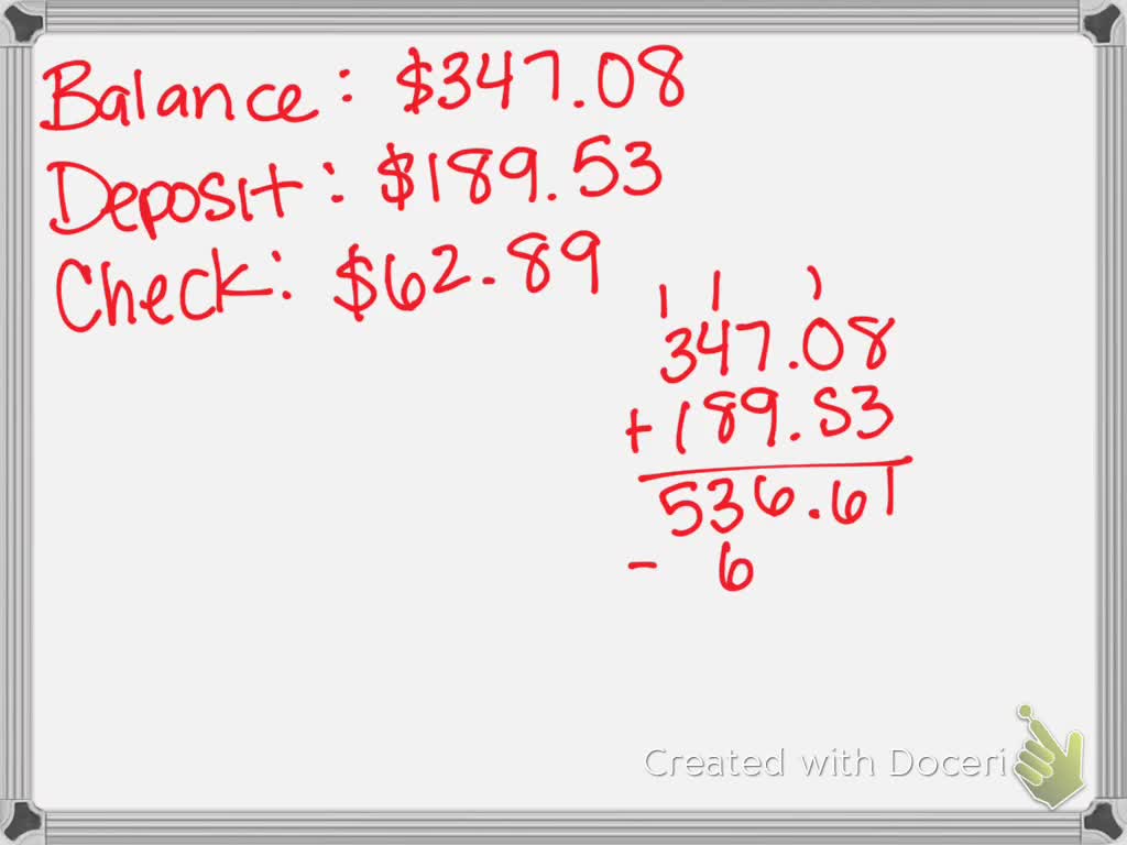 SOLVEDA page in a check register shows a balance forward of 575.00