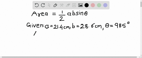 use-the-given-information-to-determine-the-area-of-each-triangle-two-of-the-sides-are-214-mathrmcm-a
