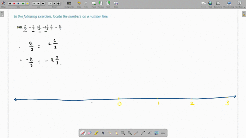 locate-the-numbers-on-a-number-line-frac25-frac25-1-frac34-1-frac34-frac83-frac83