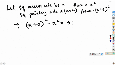 a-square-mirror-has-sides-measuring-2-mathrmft-less-than-the-sides-of-a-square-painting-if-the-diffe