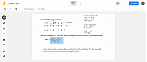 write-the-overall-reaction-and-the-rate-expressions-that-correspond-to-these-reaction-mechanisms-be-