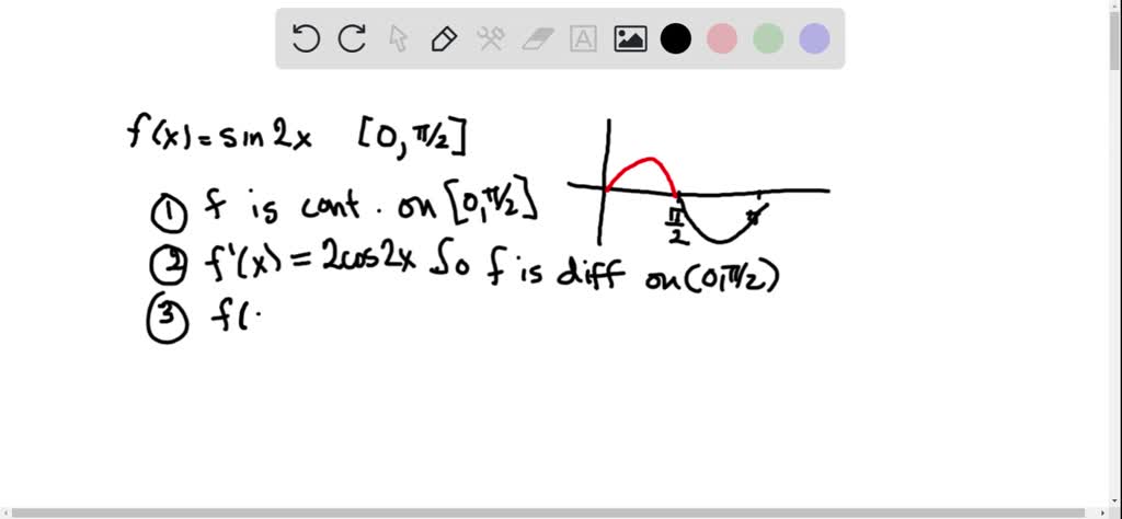 SOLVED:Rolle's Theorem In Exercises 9 and 10, the graph of f is shown ...