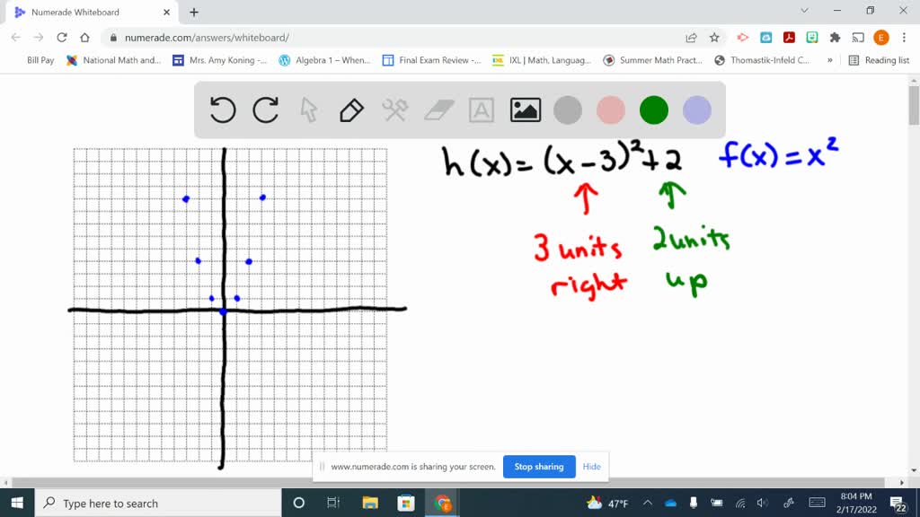 Solved Graph Each Quadratic Function Label The Vertex And Sketch And