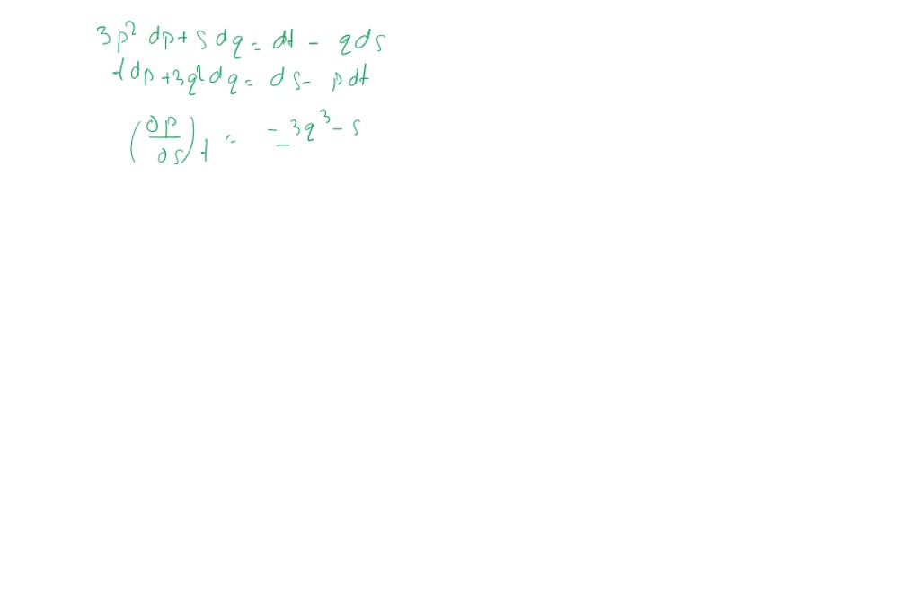 Solved Solve The Equations P 2 Q 40 And P S Q T For P And Q Then Find ∂p ∂s And ∂p ∂t