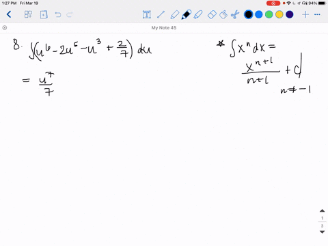 find-the-general-indefinite-integral-intleftu6-2-u5-u3frac27right-d-u