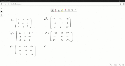 SOLVED: For the matrices A find closed formulas for A^t, where t is an ...