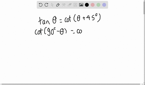 find-an-acute-angle-theta-that-satisfies-the-equation-tan-thetacot-lefttheta45circright