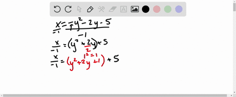 rewrite-each-equation-in-the-form-xay-k2h-by-completing-the-square-and-graph-it-x-y2-2-y-5