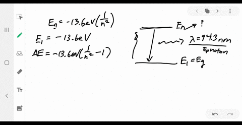 a-hydrogen-atom-emits-a-photon-with-a-wavelength-of-943-nm-when-its-falls-to-the-ground-state-from-w