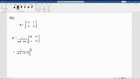 find-the-multiplicative-inverse-of-each-matrix-if-it-exists-leftbeginarraycc-3-7-9-2endarrayright