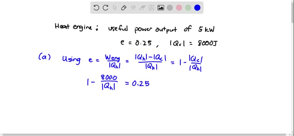 SOLVED:A particular heat engine has a useful power output of 5.00 kW ...