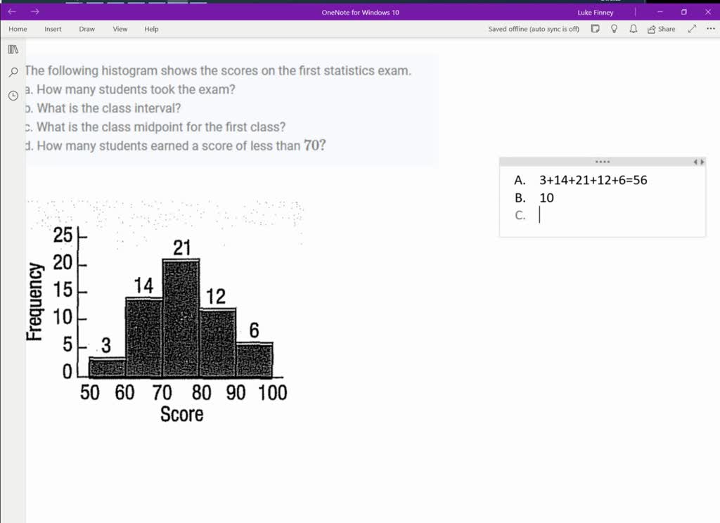 SOLVED:The Table Below Summarizes The Exam Scores Of Students In An ...