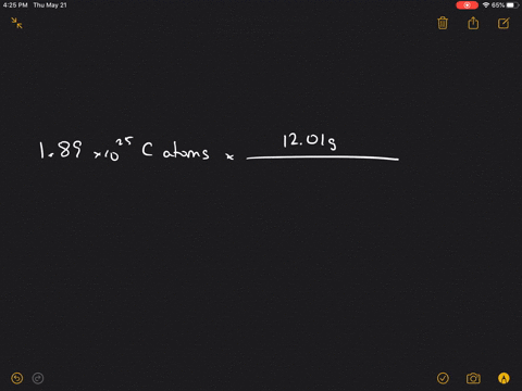 1201-mathrmg-of-carbon-contains-602-times-1023-carbon-atoms-what-is-the-mass-in-grams-of-189-times-1